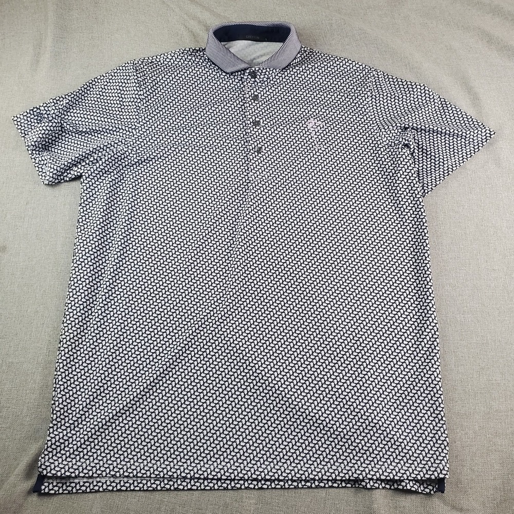 Greyson Shirt Men Large L Polo Golf Short Sleeve Performance Logo Embroidered